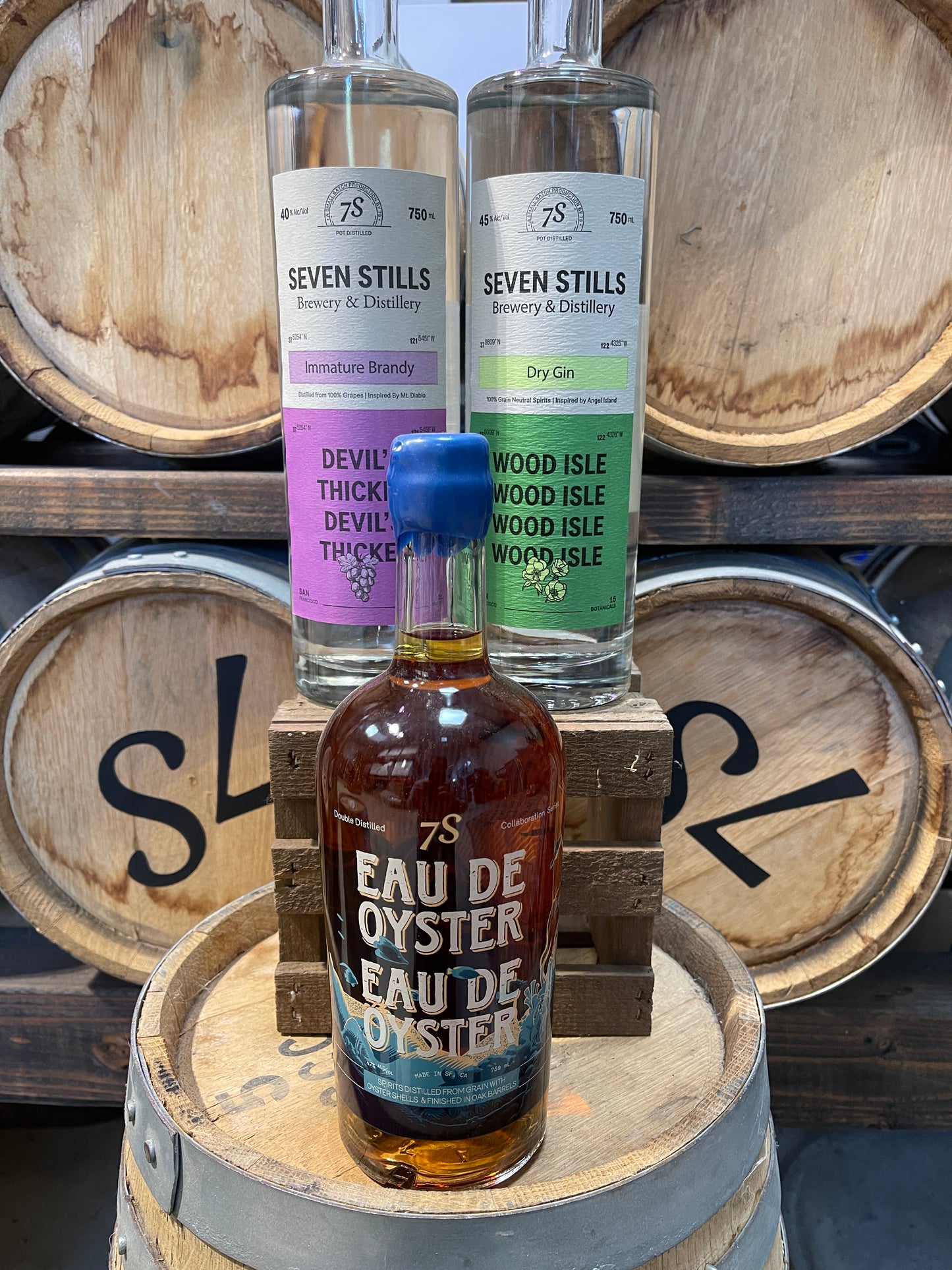 Variety Pack Large - Devil's Thicket Pisco, Wood Isle Gin, Eau De Oyster Whiskey